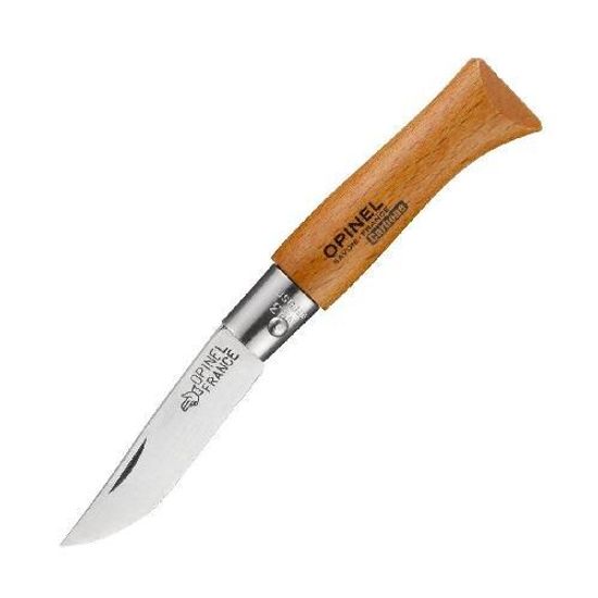 Складной нож Opinel №3, углеродистая сталь, рукоять из дерева бука c клинком из стали XC90, рукоять дерево (Бук)