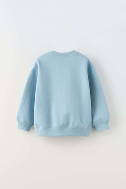 ZARA ОДНОТОННАЯ ТОЛСТОВКА, ГОЛУБОЙ