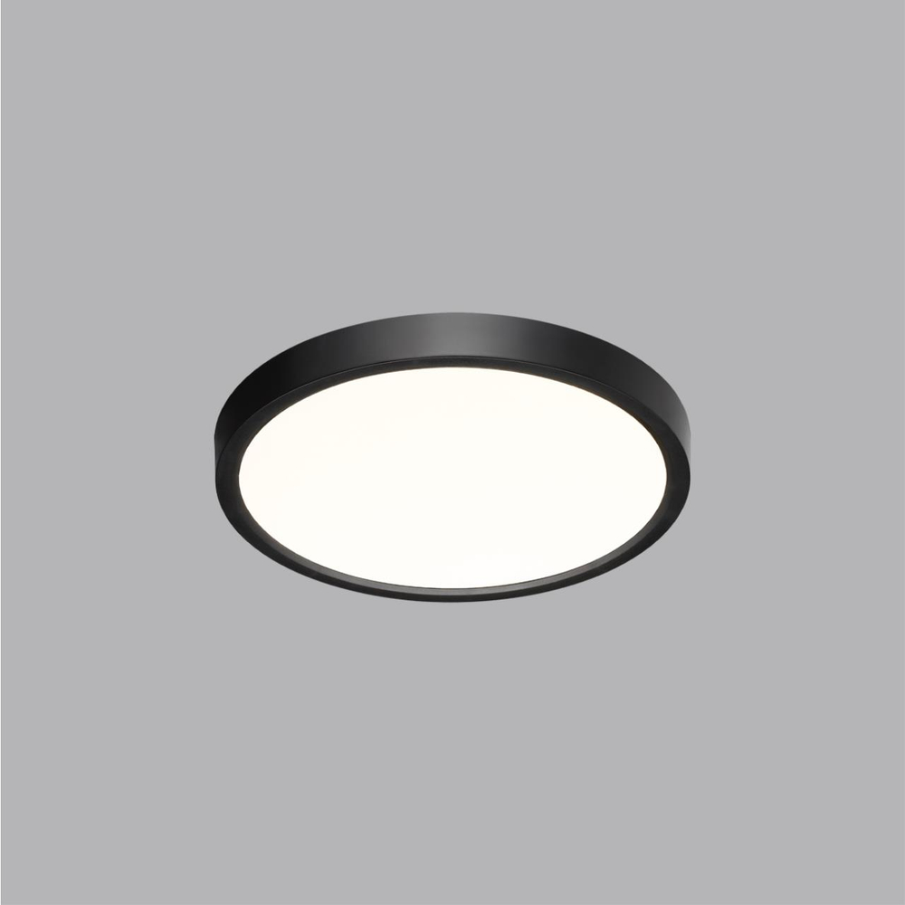 7660/18L MITRA LED SN 554 Светильник пластик/белый/черный LED 18Вт 3000/4000K D230 IP40 ALFA BLACK