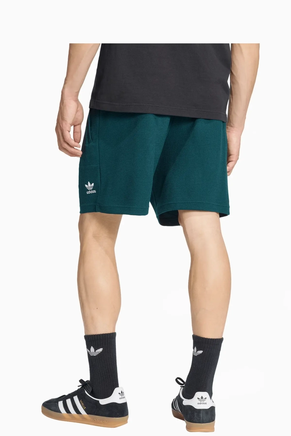 Шорты adidas Essentials Trefoil Waffle - зеленый