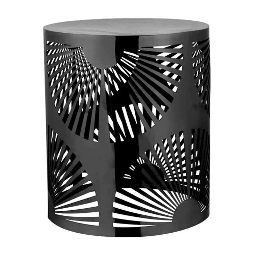 Подставка фуршетная стойка d 21 см h25,5 см круглая Black перфорация металл P.L. Hotelware