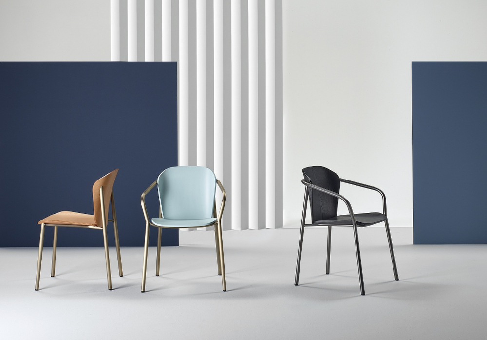 Кресло деревянное Scab Design Finn Metal Wood, винтажная бронза, бук матовый аквамарин