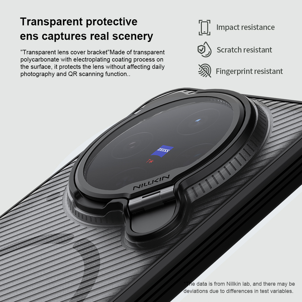 Чехол прозрачный тонированный с MagSafe на Vivo X300 с прозрачной откидной крышкой, серия CamShield Prop Magnetic (версия с прозрачной крышкой объектива) от Nillkin