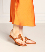 кожаное вьетнамки miller TORY BURCH - коричневый(90582)