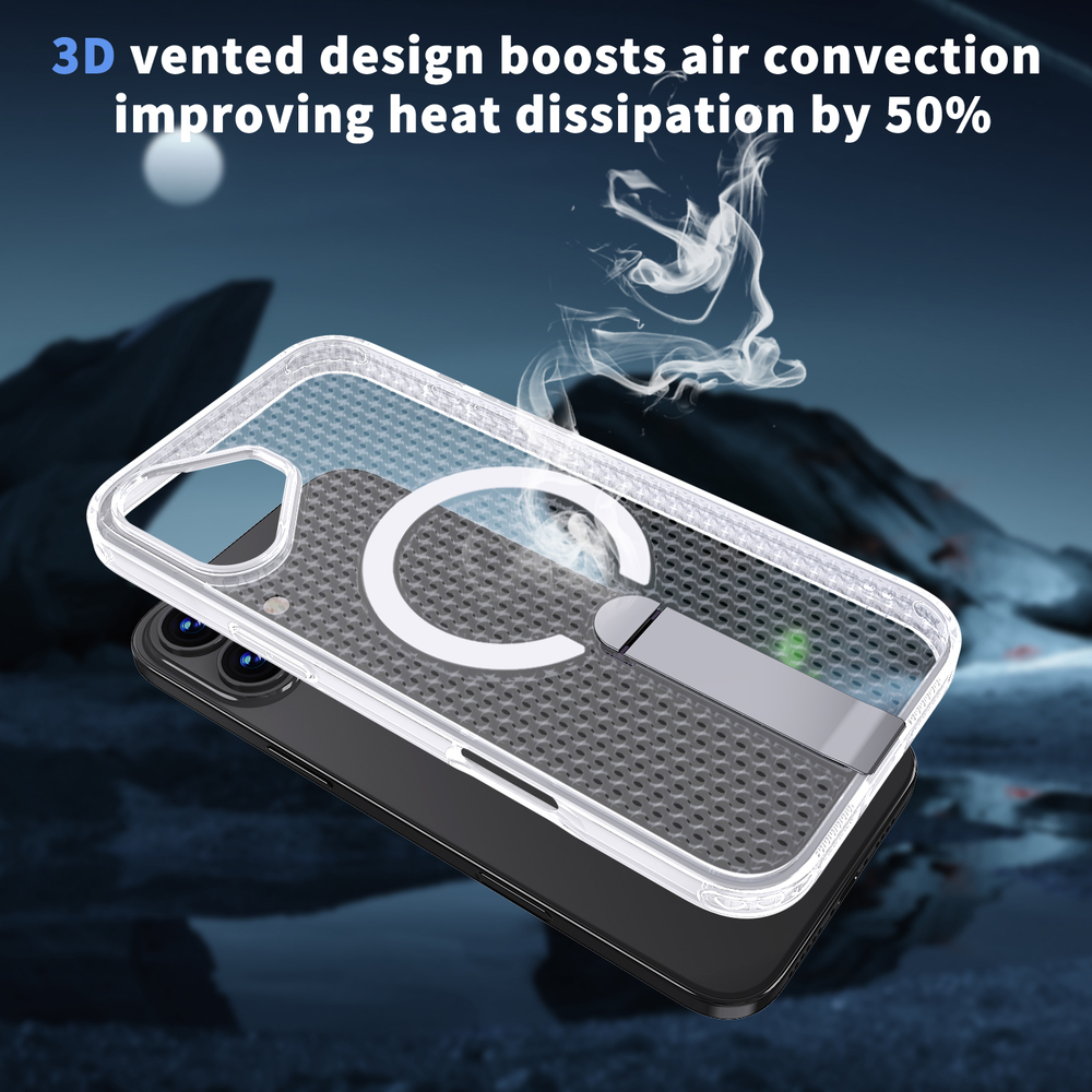 Прозрачный чехол Mesh Pro Magnetic Case для iPhone 16