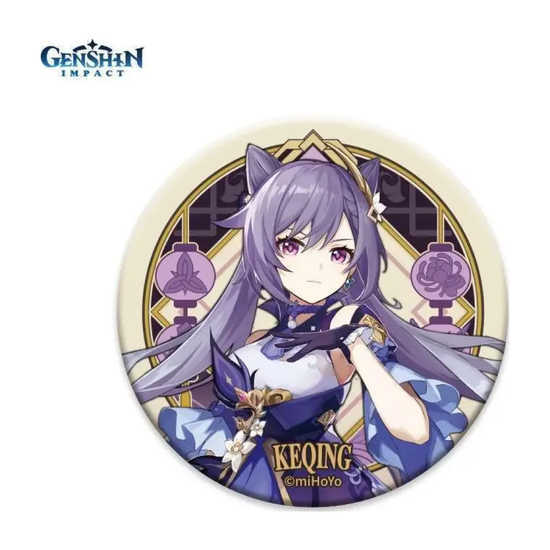 Значок Genshin Impact Liyue Harbour Character Can Badge Keqing — повтор основного фото