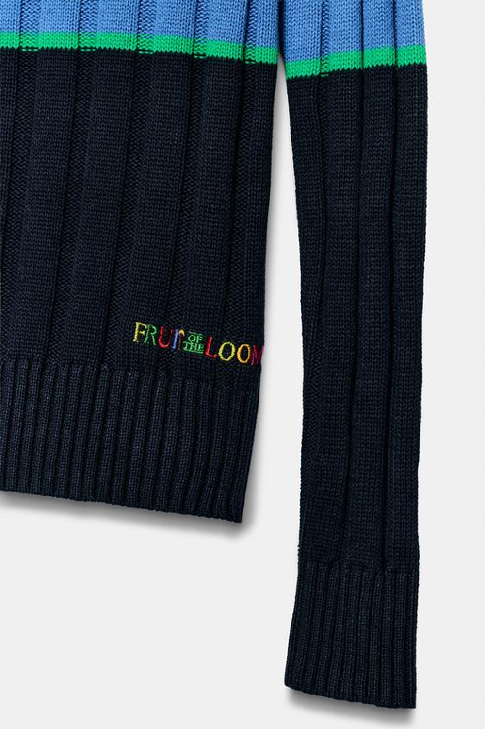 ZARA - FRUIT OF THE LOOM™ ВЯЗАНЫЙ ДЖЕМПЕР В ПОЛОСКУ, РАЗНОЦВЕТНЫЙ