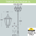 Парковый фонарь Fumagalli NOEMI E35.205.R30.WYH27