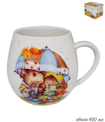 Lenardi 105-330 Кружка 420 мл BEAUTIFUL WORLD в под.уп.(х48)Фарфор