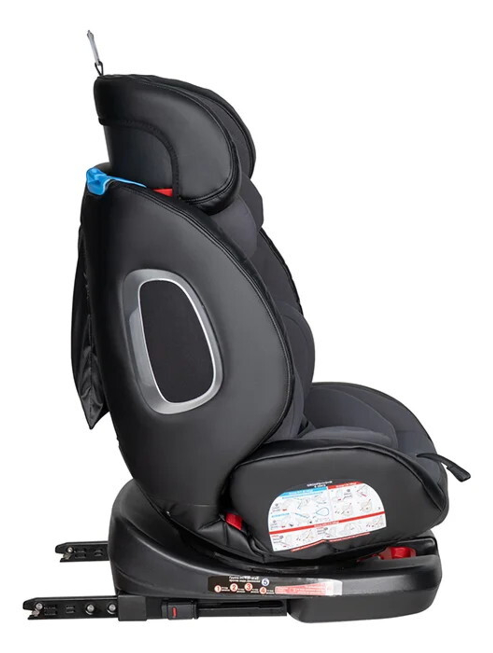 Автокресло детское ISOFIX YB102A NEW (Тёмно-серый/экокожа Dark grey/Black PU)