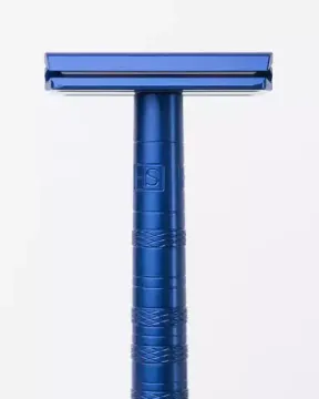 Т-образная бритва (станок) Henson Shaving AL13 v2.0, синяя, Medium