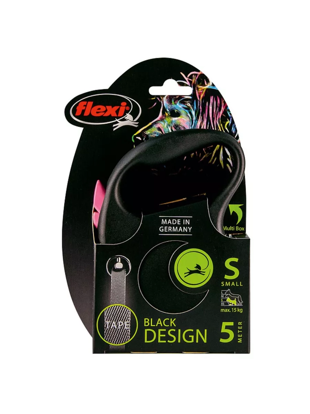 Поводок-Рулетка Black Design S до 15кг лента 5м
