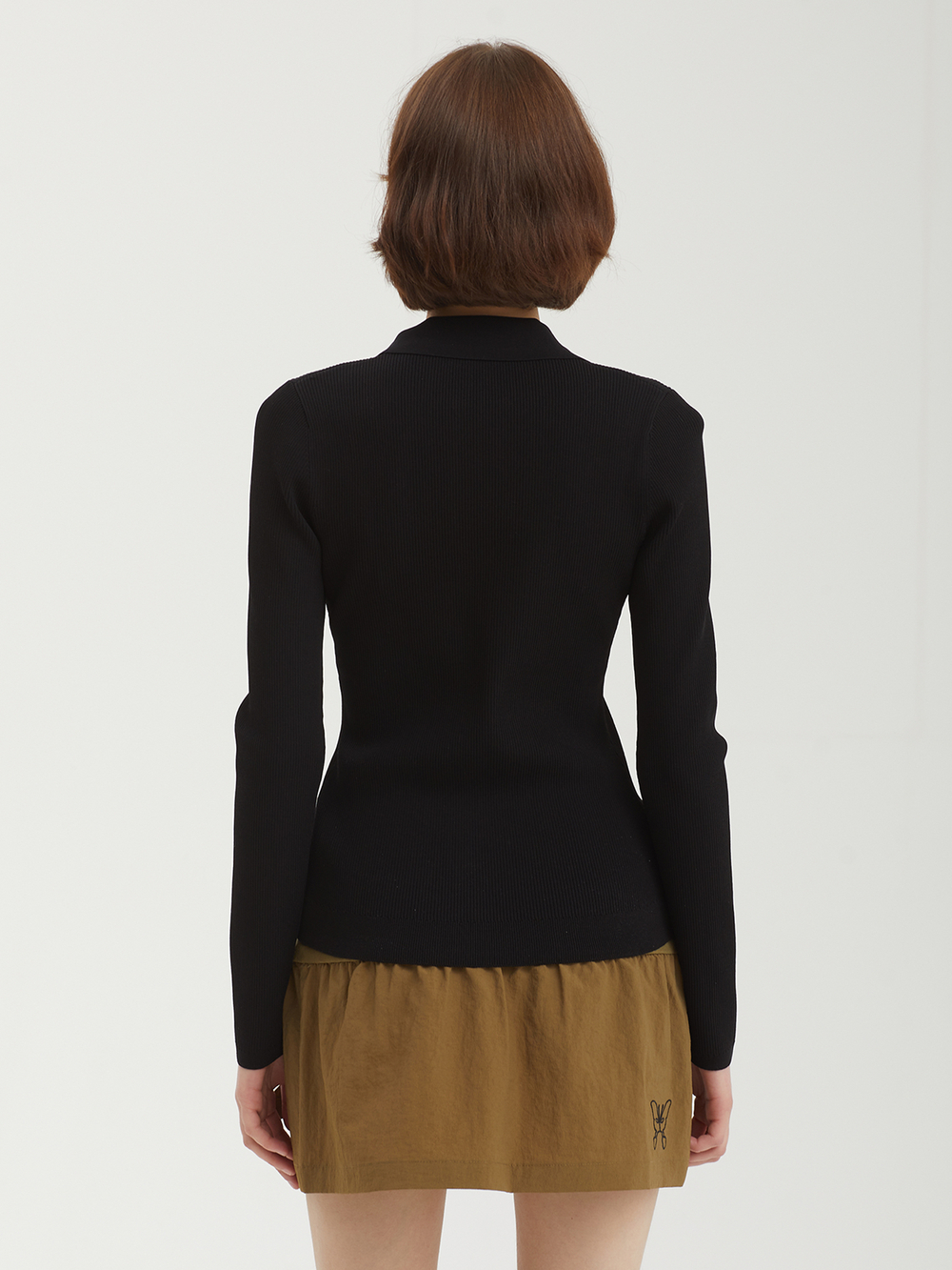 Женское Поло Ribbed Knitted