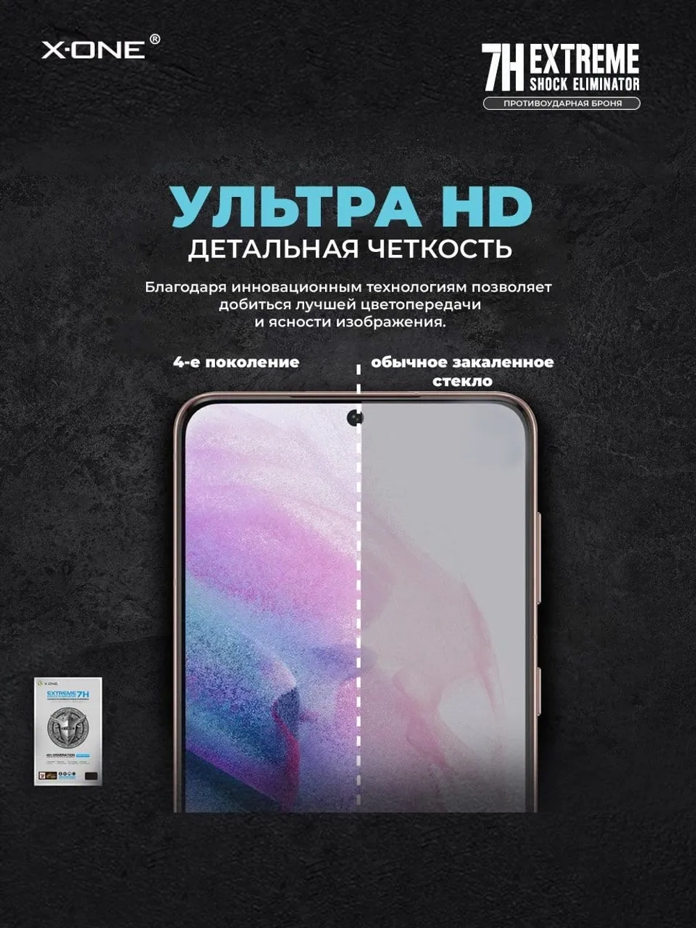 Непробиваемая бронепленка Samsung Galaxy S24 X-ONE Extreme Shock Eliminator 4-го поколения