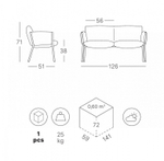 Диван плетеный с подушками Scab Design Brezza, лен, светло-зеленый