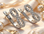 Ювелирные серьги из серебра 925 пробы