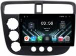 Магнитола для Honda Civic 7 2001-2005 левый руль - FarCar S280 монитор 9.5" IPS на Android 13, CarPlay