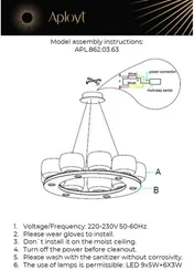 Подвесной светильник Yudzheni APL.862.03.63 Aployt