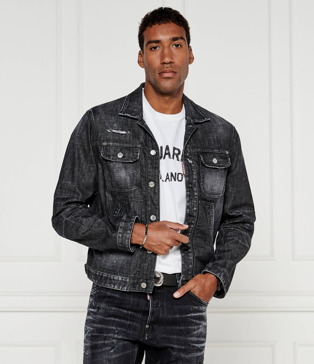 Джинсовая куртка Dsquared2 - черный(S74AM1522 S30357)