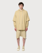 RICK OWENS DRKSHDW ШОРТЫ БЕЖЕВЫЕ HOLLYWOOD DRAWSTRING PODS