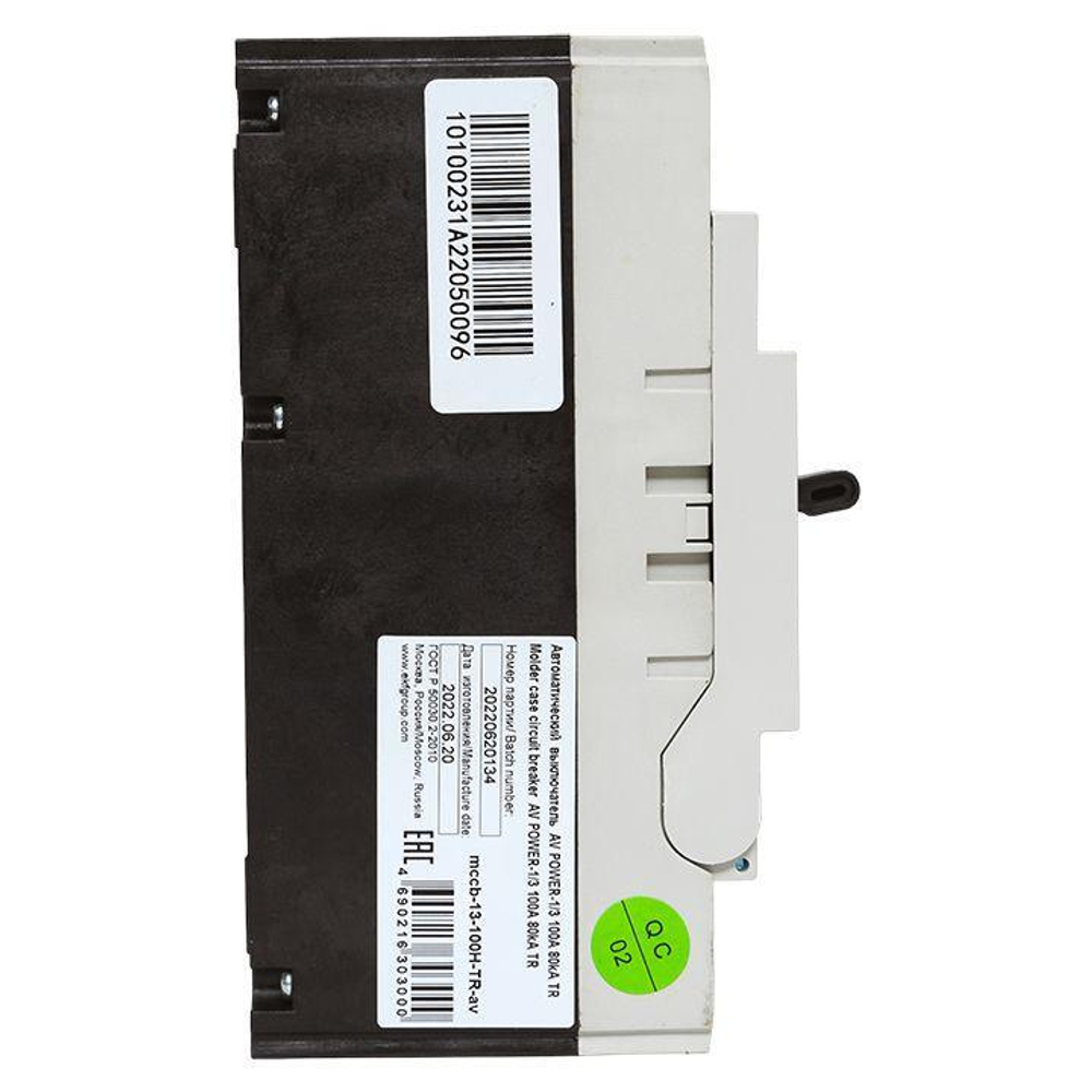 Выключатель автоматический 100А 80кА AV POWER-1/3 TR AVERES EKF mccb-13-100H-TR-av