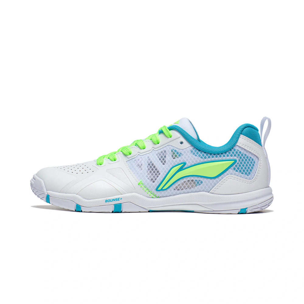 Li Ning Low top Table Tennis Shoes Unisex Standard White/Light Aqua Blue