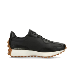 alt="New Balance 327 Black Phantom WS327LB женские полностью черные вид сбоку на белом фоне"