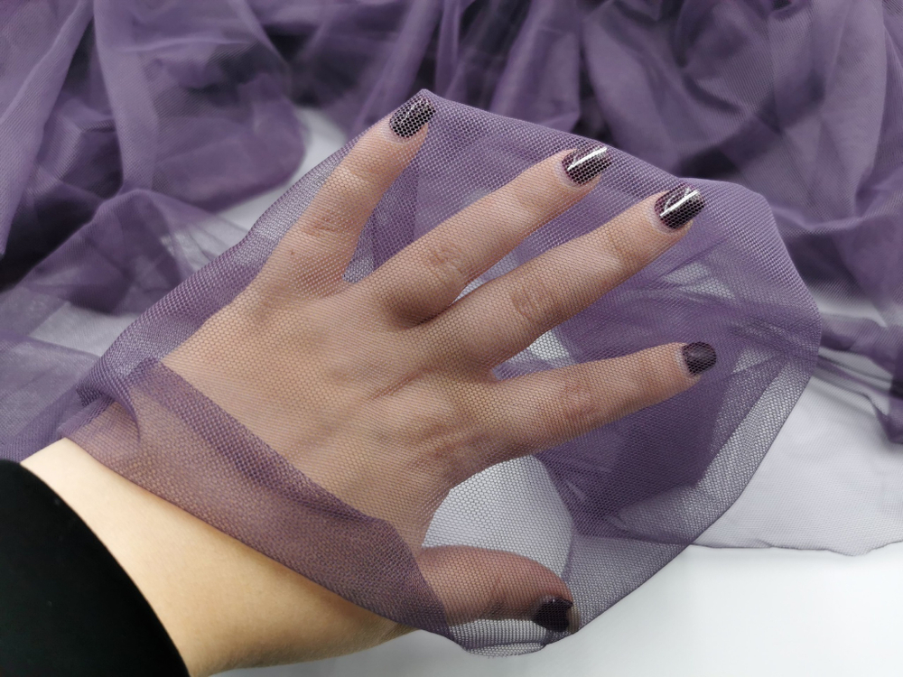 Бюстовая неэластичная сетка, Lauma, гортензия (темно-фиолетовый), Super Soft, (BSM-096)