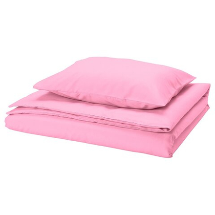 IKEA PILTANDVINGE  (ИКЕА ПИЛТАНДВИНГЕ)  -  Пододеяльник и наволочка, светло-розовый, 150x200/50x60 см