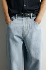 ДЖИНСЫ TAPERED WIDE FIT В ПОЛОСКУ — ZARA