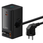 Зарядное устройство Baseus GaN5 PowerCombo Digital PowerStrip 2AC+U+C+Retractable-C 65W
