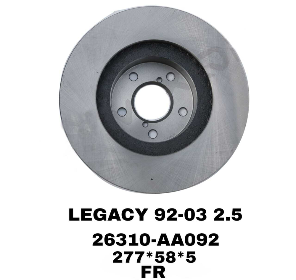 Тормозной диск 26310-AA092 на Subaru LEGACY 2.0-2.5 92-05,FORESTER 97-05-,OUTBAC 2.5 00- передний — купить в Алматы | ADAL AUTO