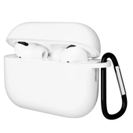 Чехол для Airpods Pro 2 Gurdini прорезиненный soft touch c карабином Белый