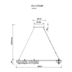 Подвесной светильник Rudeza FL1179-8P Fluorite