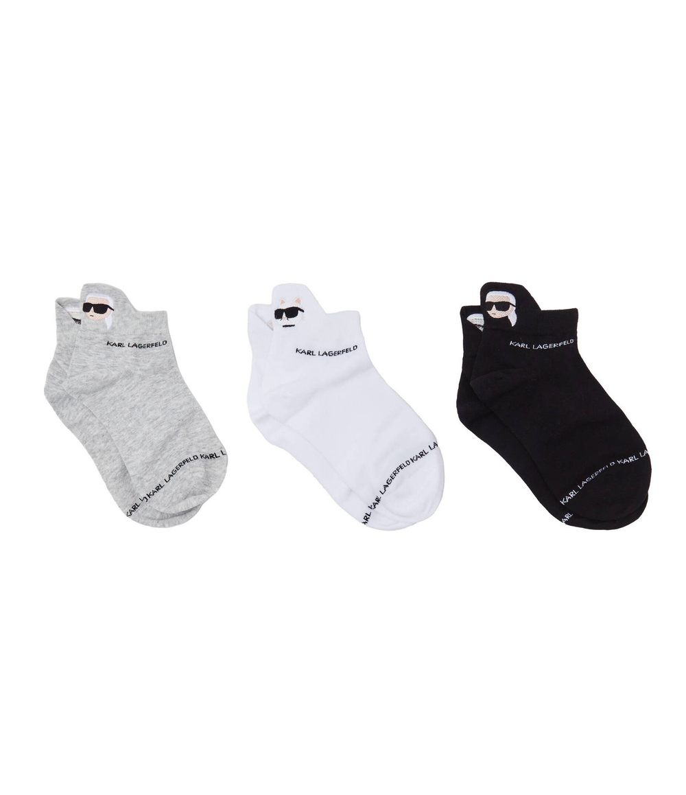 Носки 3 пары k/ikonik 2.0 Karl Lagerfeld - серый(231W6004)