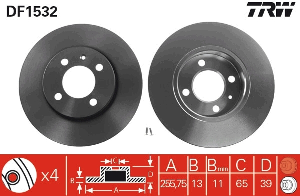 TRW - DF1532-TRW - Brake Disc