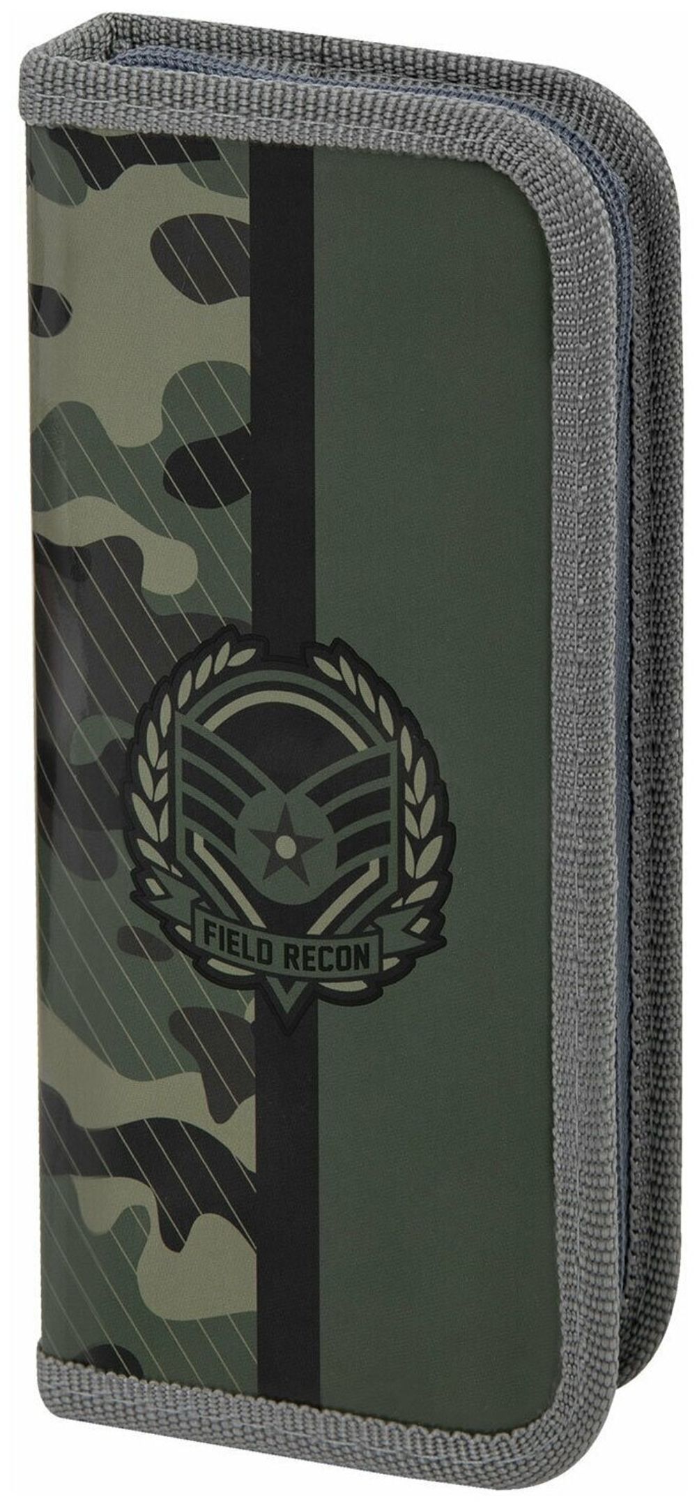 Пенал ПИФАГОР, 1 отделение, ламинированный картон, 19х9 см, "Army", 271101