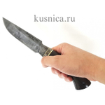 Нож Рысь, дамасская сталь, ручная работа