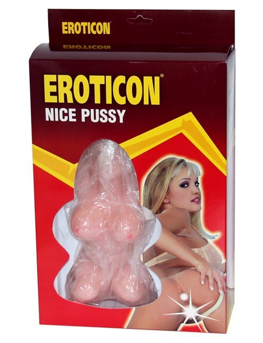 Мастурбатор в виде женского тела с голосом NICE PUSSY (Цвет: телесный)