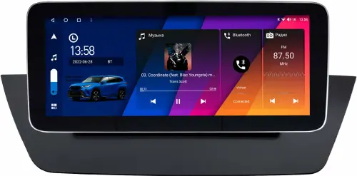 Магнитола для BMW X1 (E84) 2009-2014 - Canbox H-Line 3100 монитор 12.3" QLED в стиле MERCEDES на Android 10, Быстрая, ТОП-процессор, CarPlay, 4G SIM-слот