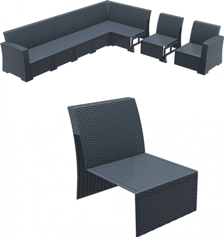 Модуль дополнительный для дивана Siesta Contract Monaco Lounge Extension Part, антрацит