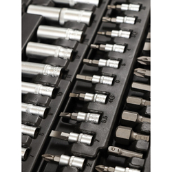 Набор слесарных инструментов Bartex, 1/2", 1/4", CrV сталь, кейс, 94 пр, шт