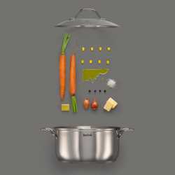 Кастрюля с крышкой Tefal Intuition 24 см. B8644674
