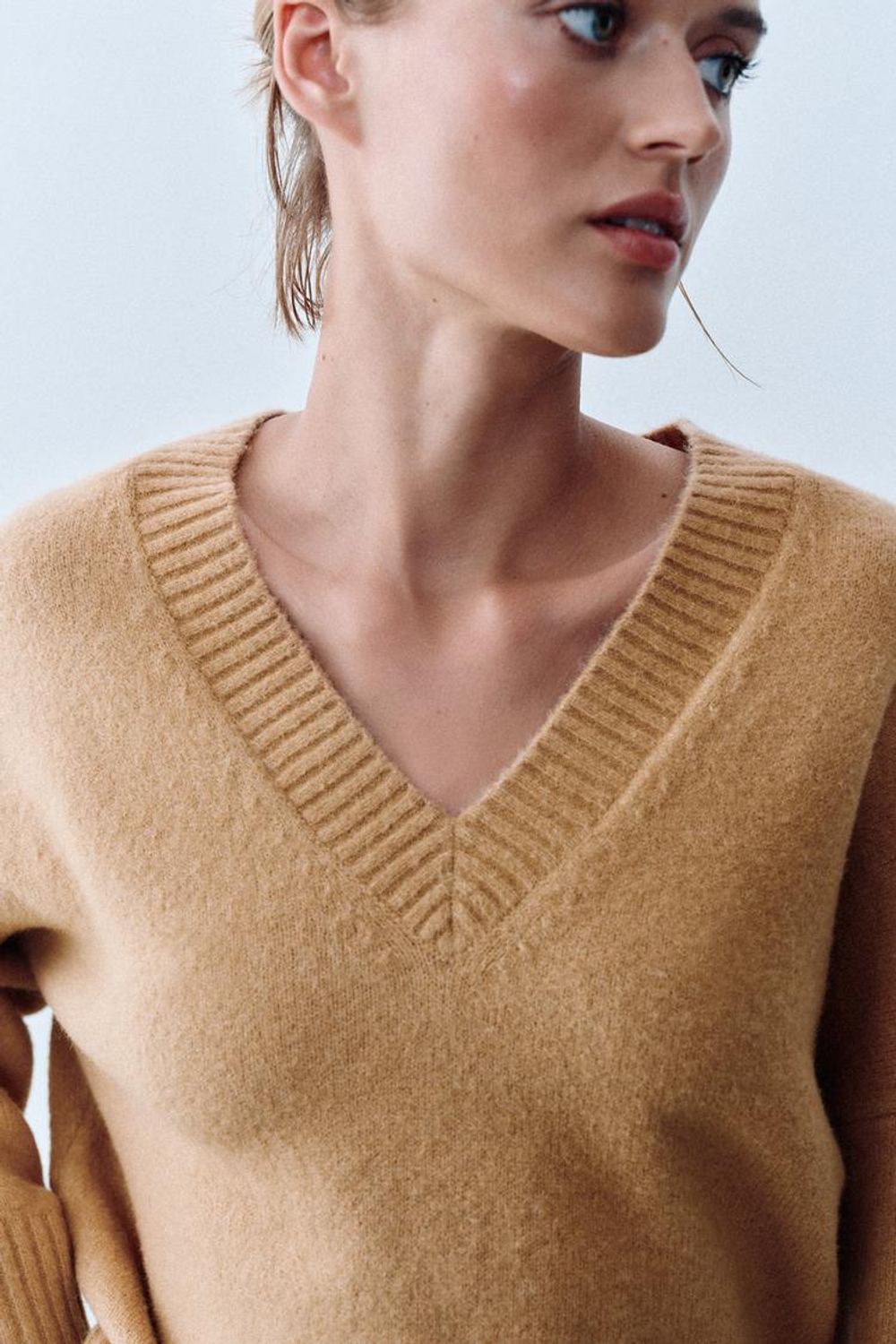 ZARA МЯГКИЙ СВИТЕР, РЫЖЕВАТО-КОРИЧНЕВЫЙ