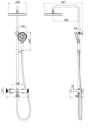 Душевая стойка Vincea Рим (Rim) VSFS-2RM1CH с изливом, хром