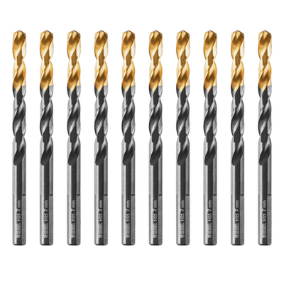 Сверло по металлу, 7 мм, HSS-Tin, Golden Tip, 10 шт. Denzel