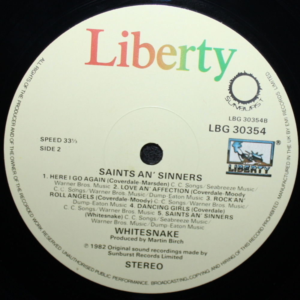 Whitesnake / Saints & Sinners (LP)