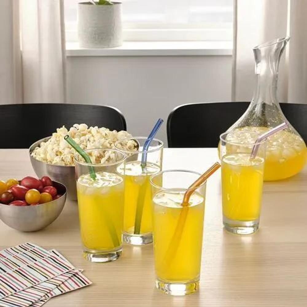 IKEA стеклянные трубочки для коктейлей, 4 шт