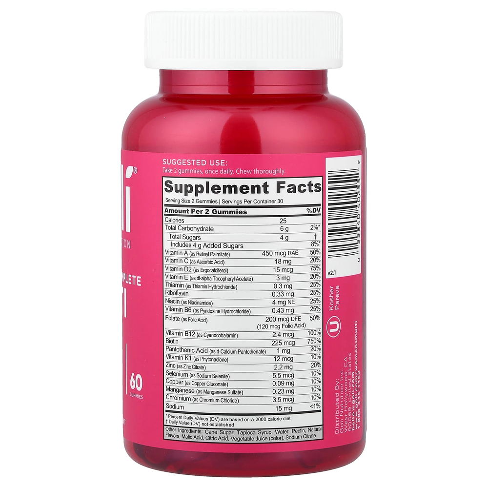 Goli Nutrition, Комплексные мультивитамины для женщин, 60 жевательных таблеток