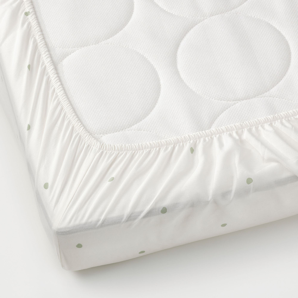Набор простыней IKEA DROMSLOTT (ДРЁМСЛОТТ), Детский, Белый с рисунком, 60х120 см, 2 шт